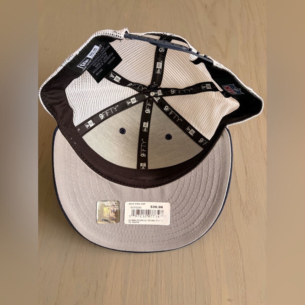 New England Patriots 9Fifty Low Profile Mesh Snapback Hat Navy/White (R102) - Picture 7 of 8